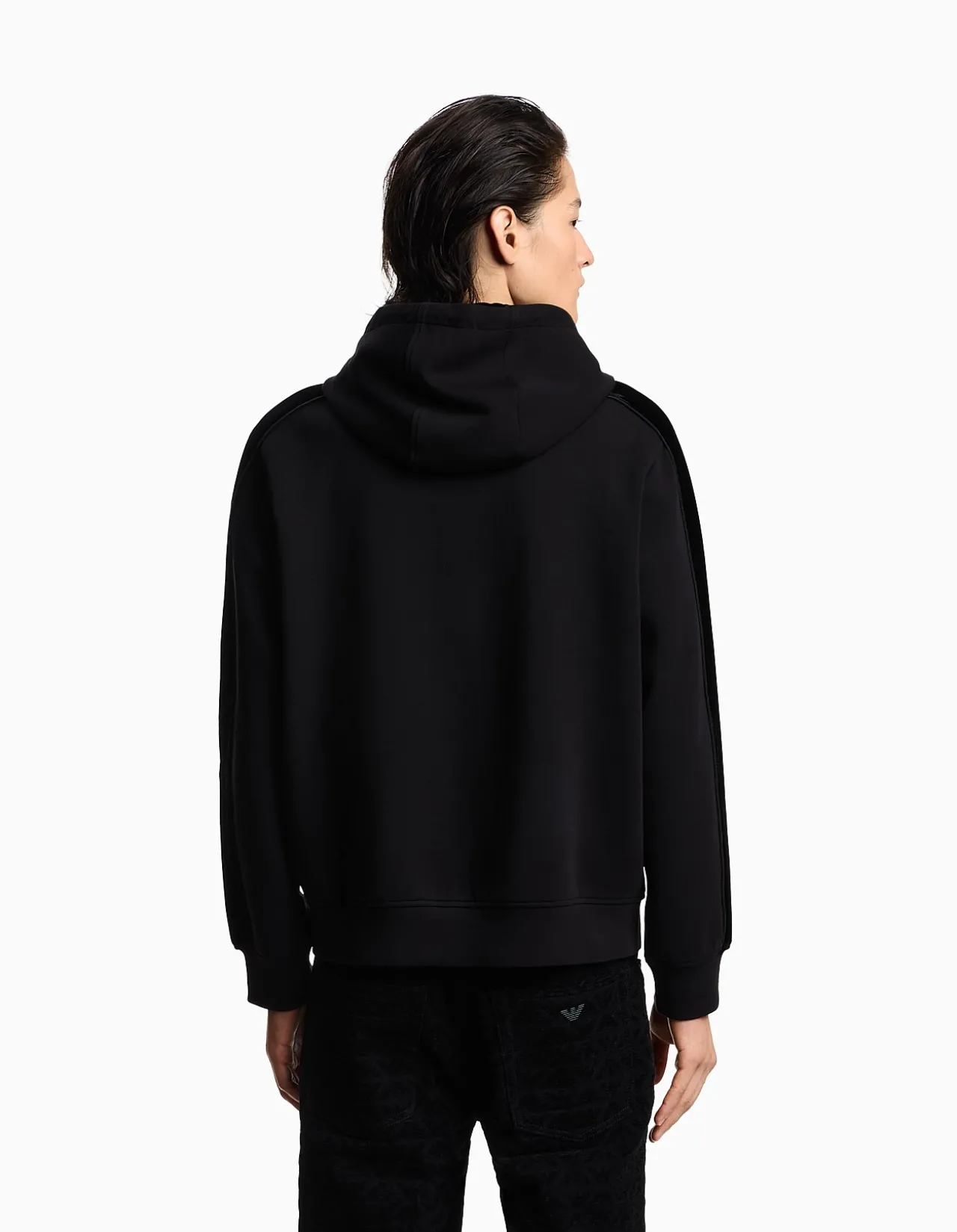 Man's long sleeve full zip hooded jacket