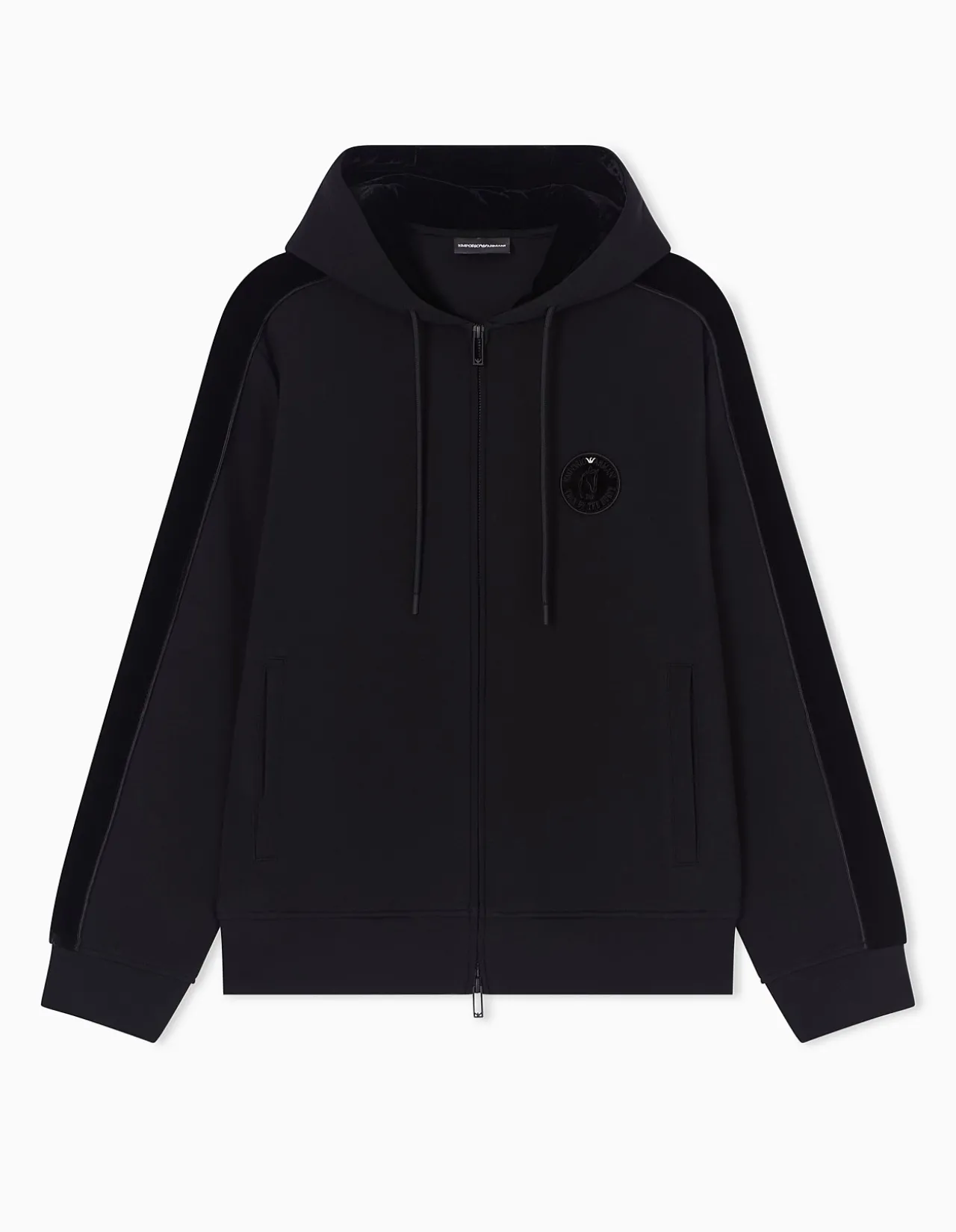 Man's long sleeve full zip hooded jacket