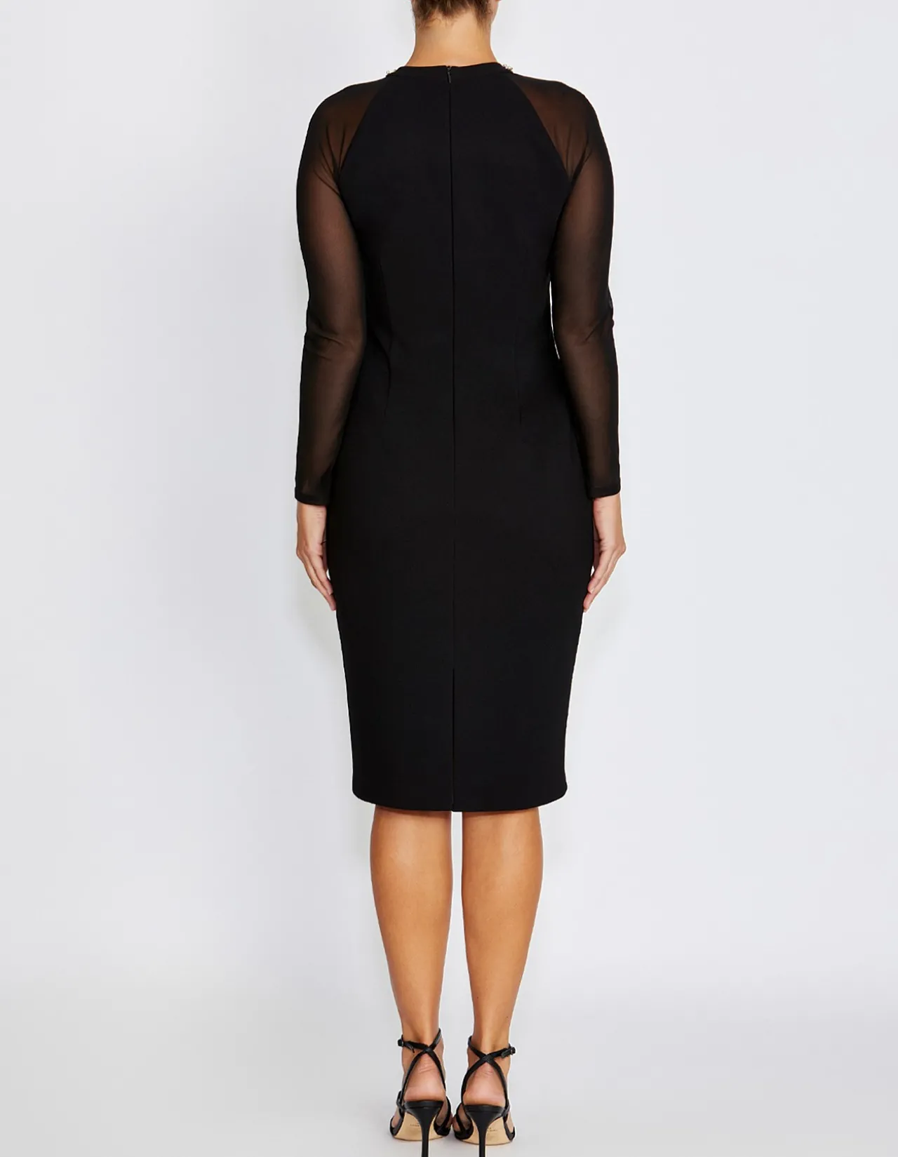 MARBELLA BLACK SCUBA CREPE DRESS