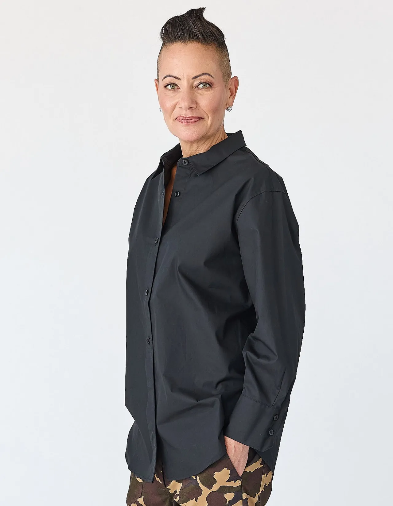 MARCIA OVERSIZED SHIRT IN BLACK