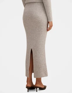MARCIE RIBBED KNITTED SKIRT