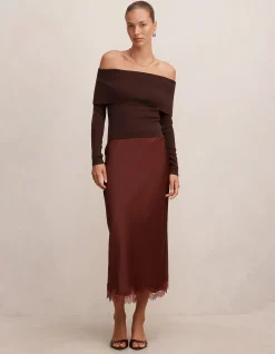 MARIELLA KNITTED BARDOT TOP