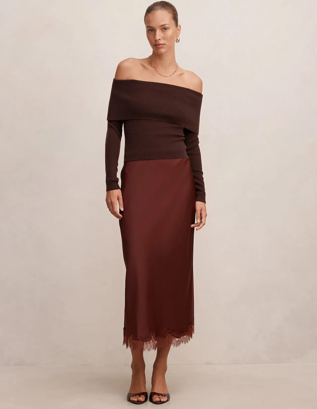 MARIELLA KNITTED BARDOT TOP