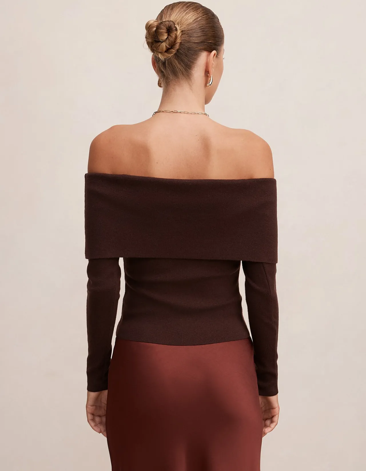 MARIELLA KNITTED BARDOT TOP
