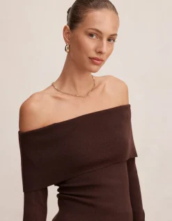 MARIELLA KNITTED BARDOT TOP