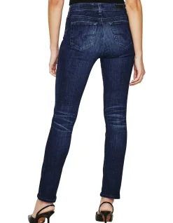 Mari High Rise Slim Straight Denim Jeans