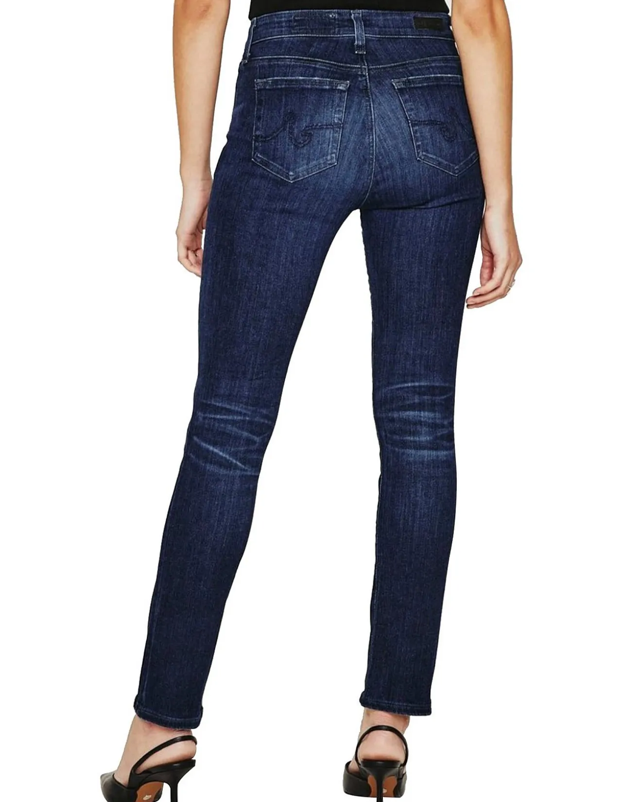 Mari High Rise Slim Straight Denim Jeans