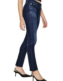 Mari High Rise Slim Straight Denim Jeans
