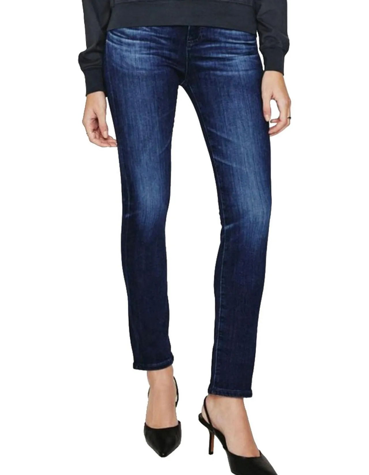 Mari High Rise Slim Straight Denim Jeans