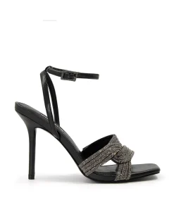 Marilyn Diamante Heeled Sandal Black