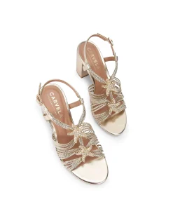 Marina Block Leather Heel