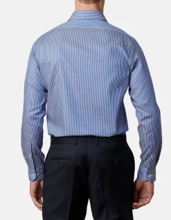 MARITEMES FINE TWILL STRIPE SLIM FIT SHIRT