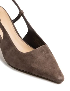 Marrie Mocha Brown Suede Leather Slingback