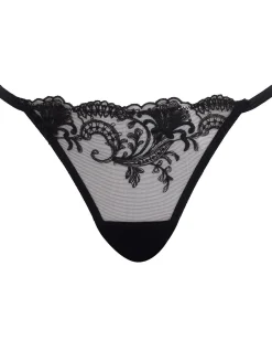 Marseille Embroidered Sheer Mesh Thong