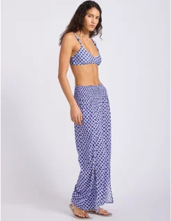Marseille Shirred Waist Wrap Pant