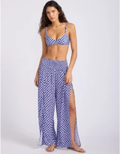 Marseille Shirred Waist Wrap Pant