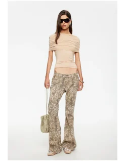 Mary-Kate Leopard Print Bootcut Jeans