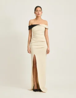 Marzanna Off Shoulder Split Maxi Dress