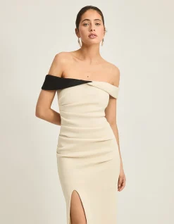 Marzanna Off Shoulder Split Maxi Dress
