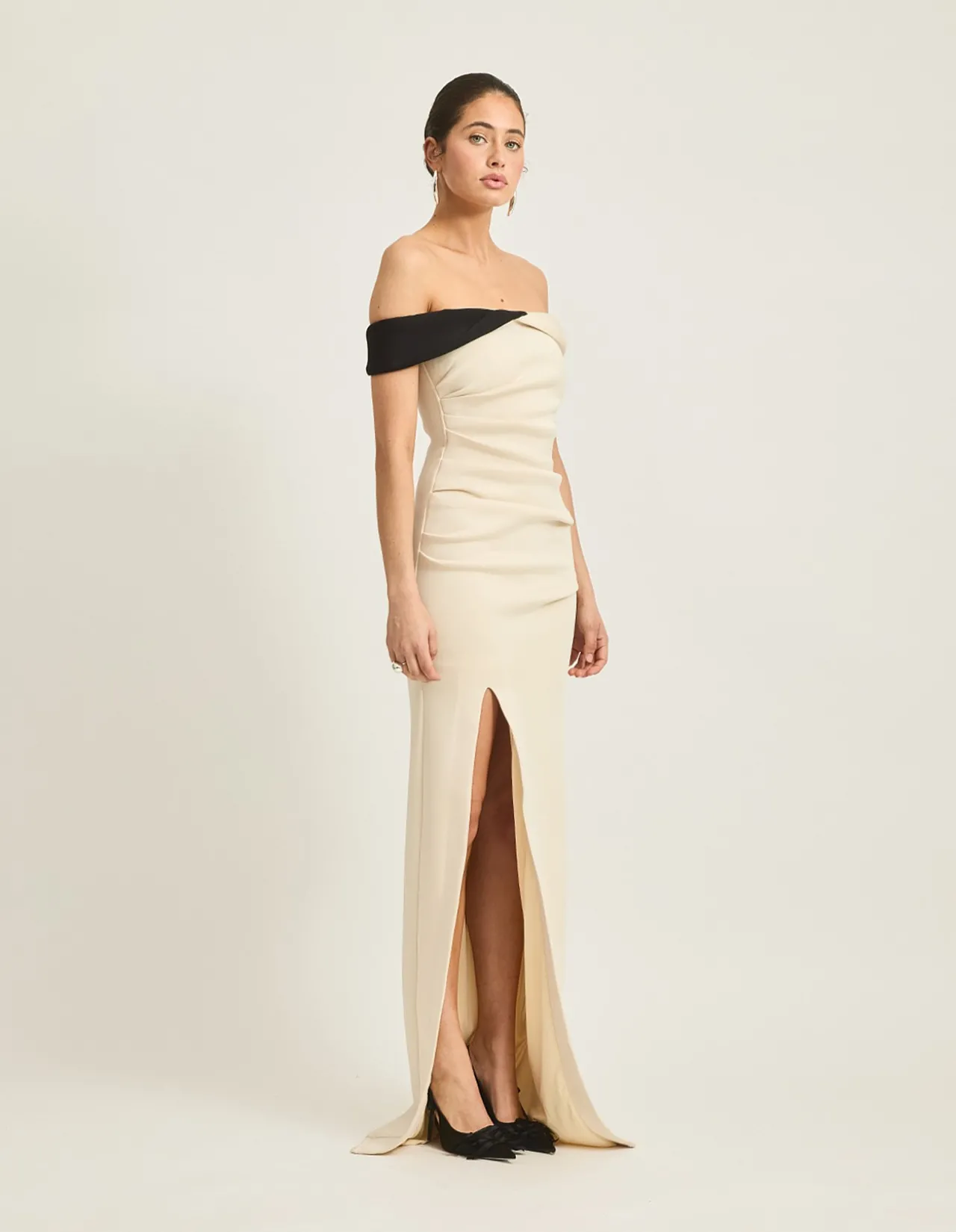 Marzanna Off Shoulder Split Maxi Dress