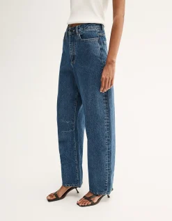 Mason Barrel Leg Full Length Denim Jean