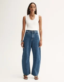 Mason Barrel Leg Full Length Denim Jean