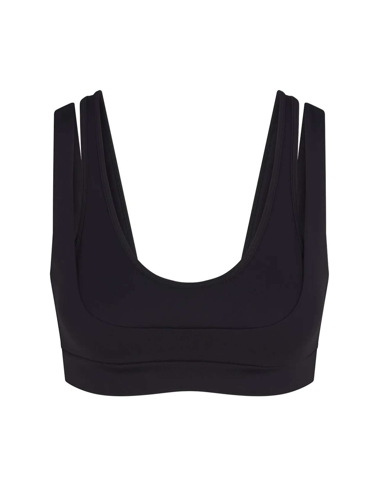 Matte Double Strap Scoop Bra