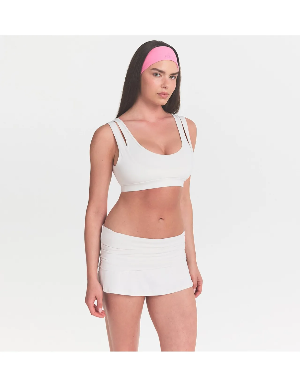 Matte Double Strap Scoop Bra