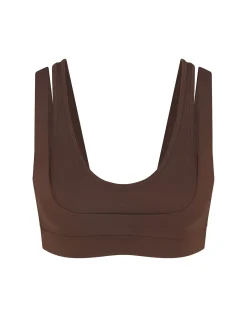 Matte Double Strap Scoop Bra