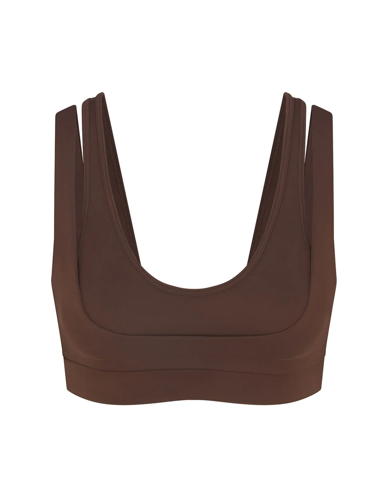 Matte Double Strap Scoop Bra