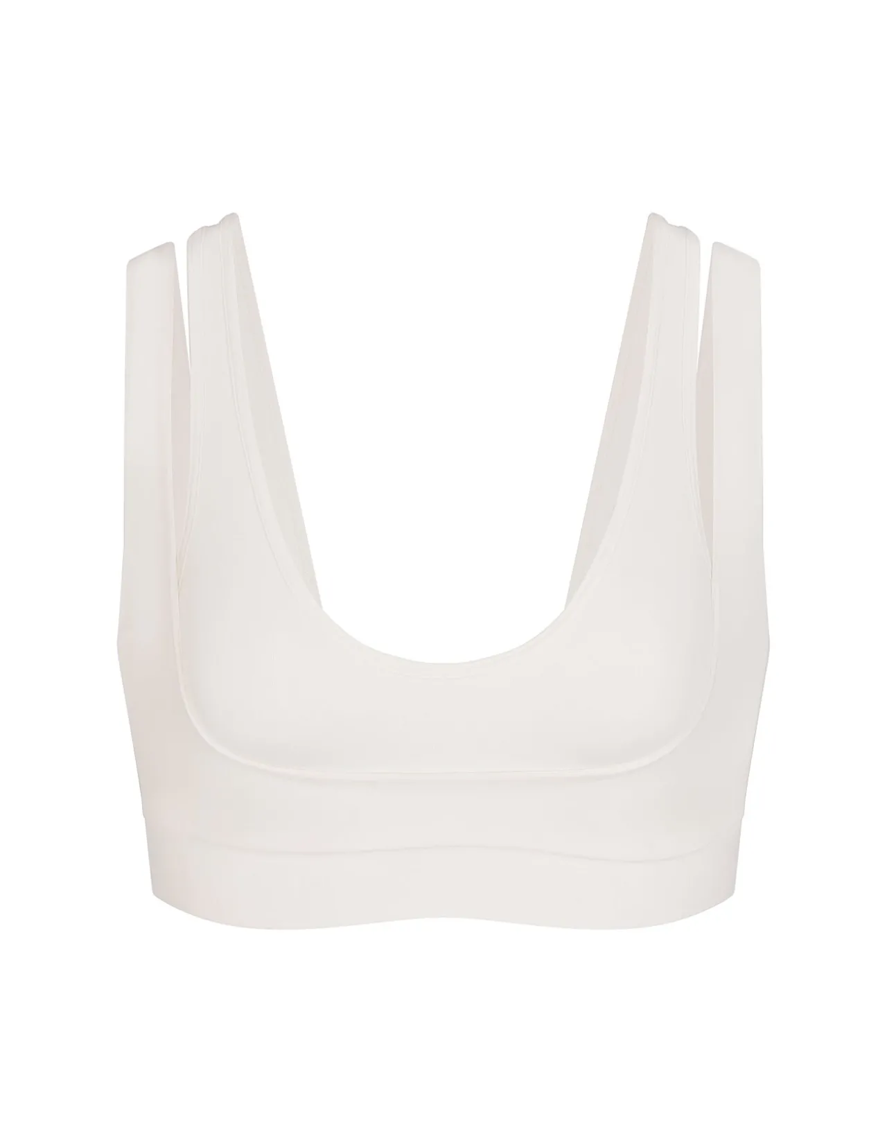 Matte Double Strap Scoop Bra