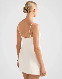 MAURA STRUCTURED LINEN MINI DRESS