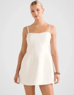 MAURA STRUCTURED LINEN MINI DRESS
