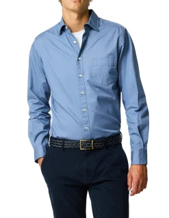 MAVIS LAKE LONG SLEEVE SPORTS FIT SHIRT - SKY