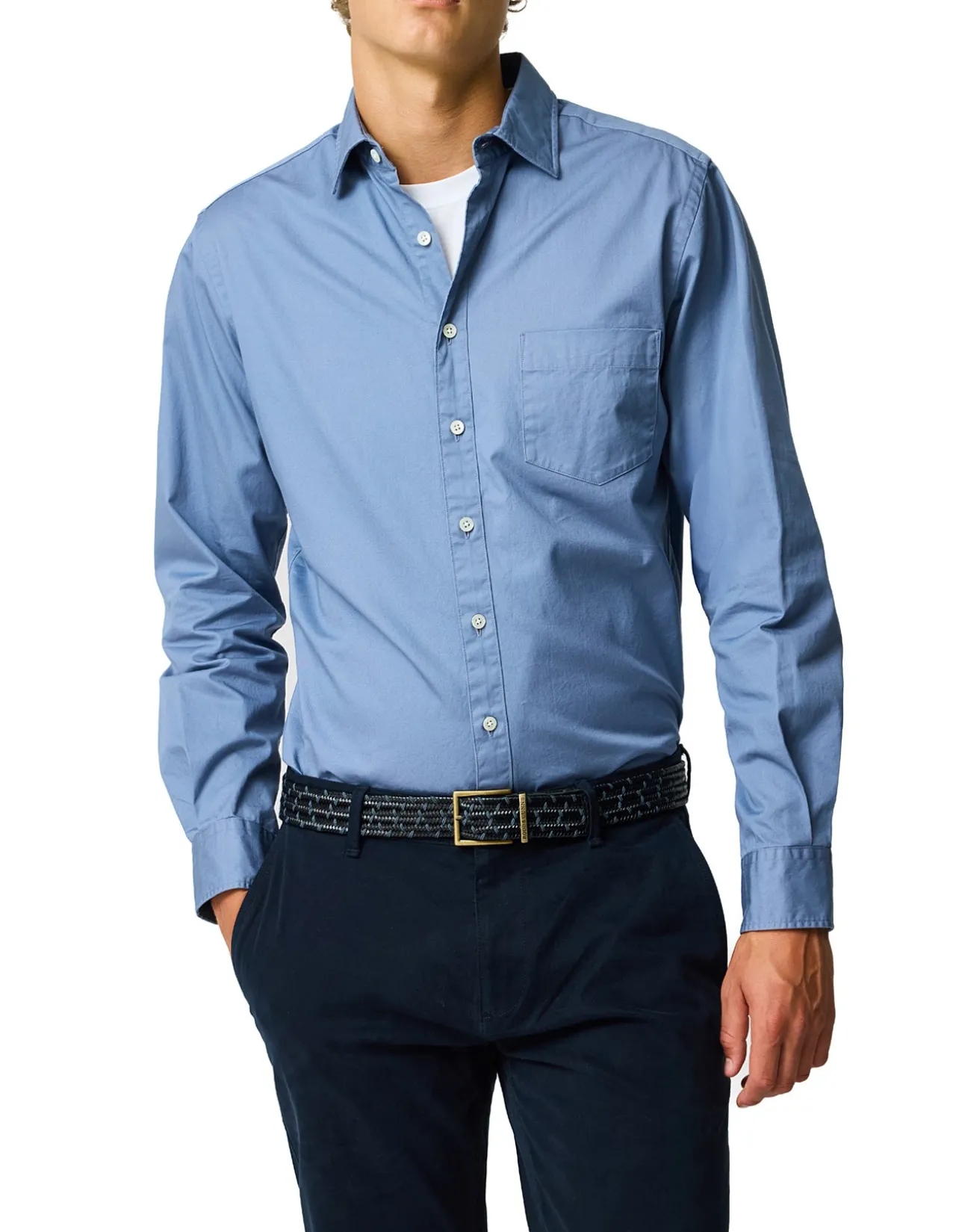 MAVIS LAKE LONG SLEEVE SPORTS FIT SHIRT - SKY