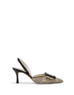 MAYSLIBI GALA LEATHER 70MM SLINGBACK PUMP