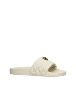 MEENA EAGLE BONE SYNTHETIC SLIDES
