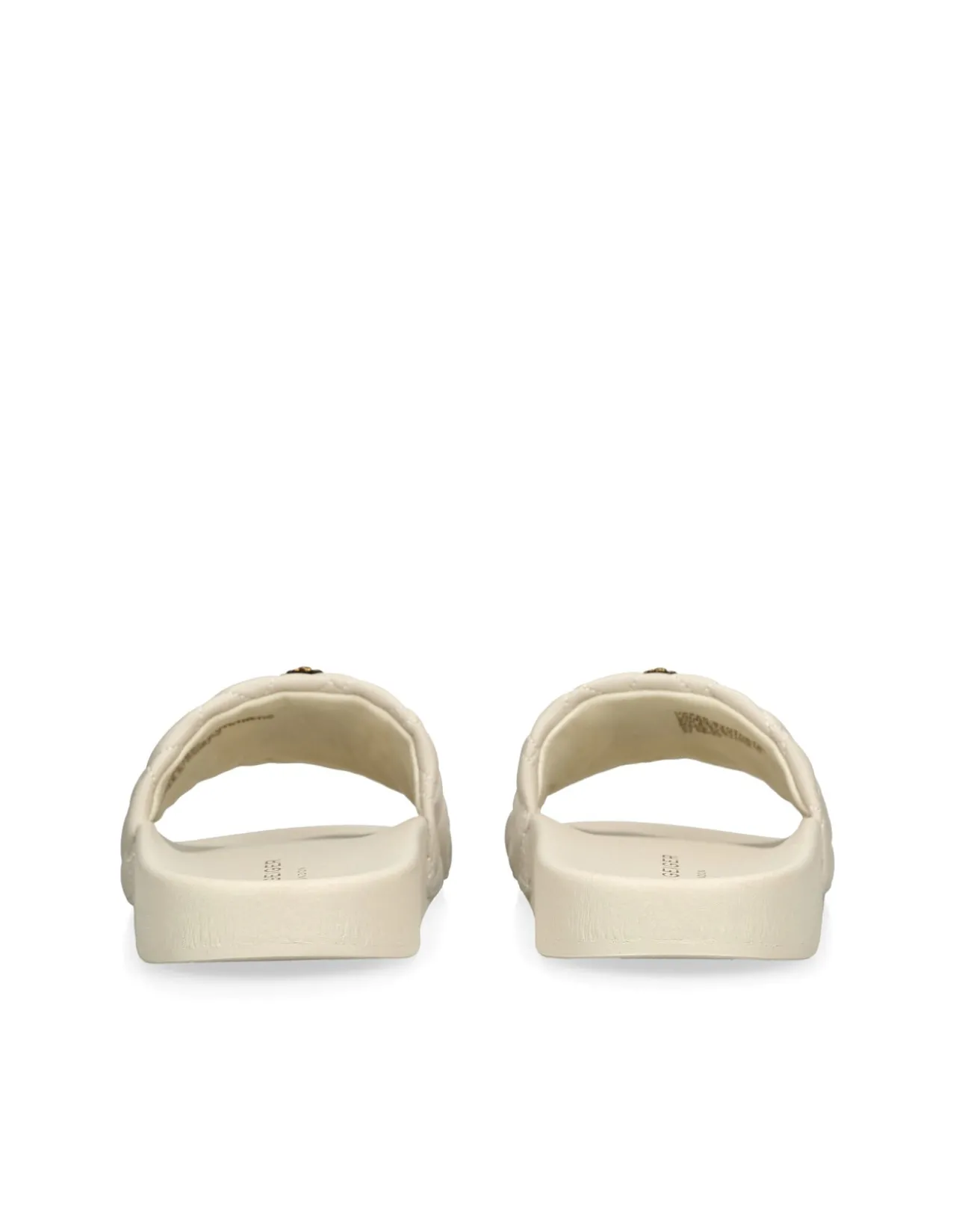 MEENA EAGLE BONE SYNTHETIC SLIDES