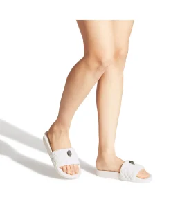 MEENA EAGLE BONE SYNTHETIC SLIDES