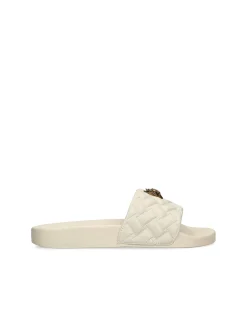 MEENA EAGLE BONE SYNTHETIC SLIDES
