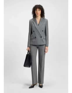 Melange relaxed-fit trousers in virgin wool