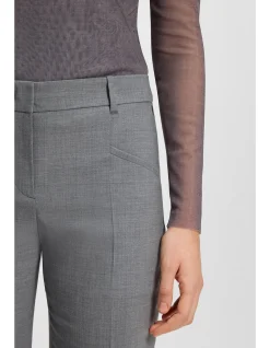 Melange relaxed-fit trousers in virgin wool