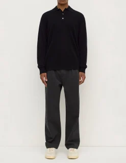Mens Cashmere Polo Black