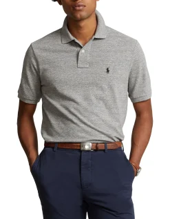 Mens Custom slim Fit Mesh Polo