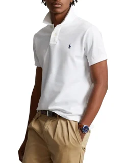 Mens Custom slim Fit Mesh Polo
