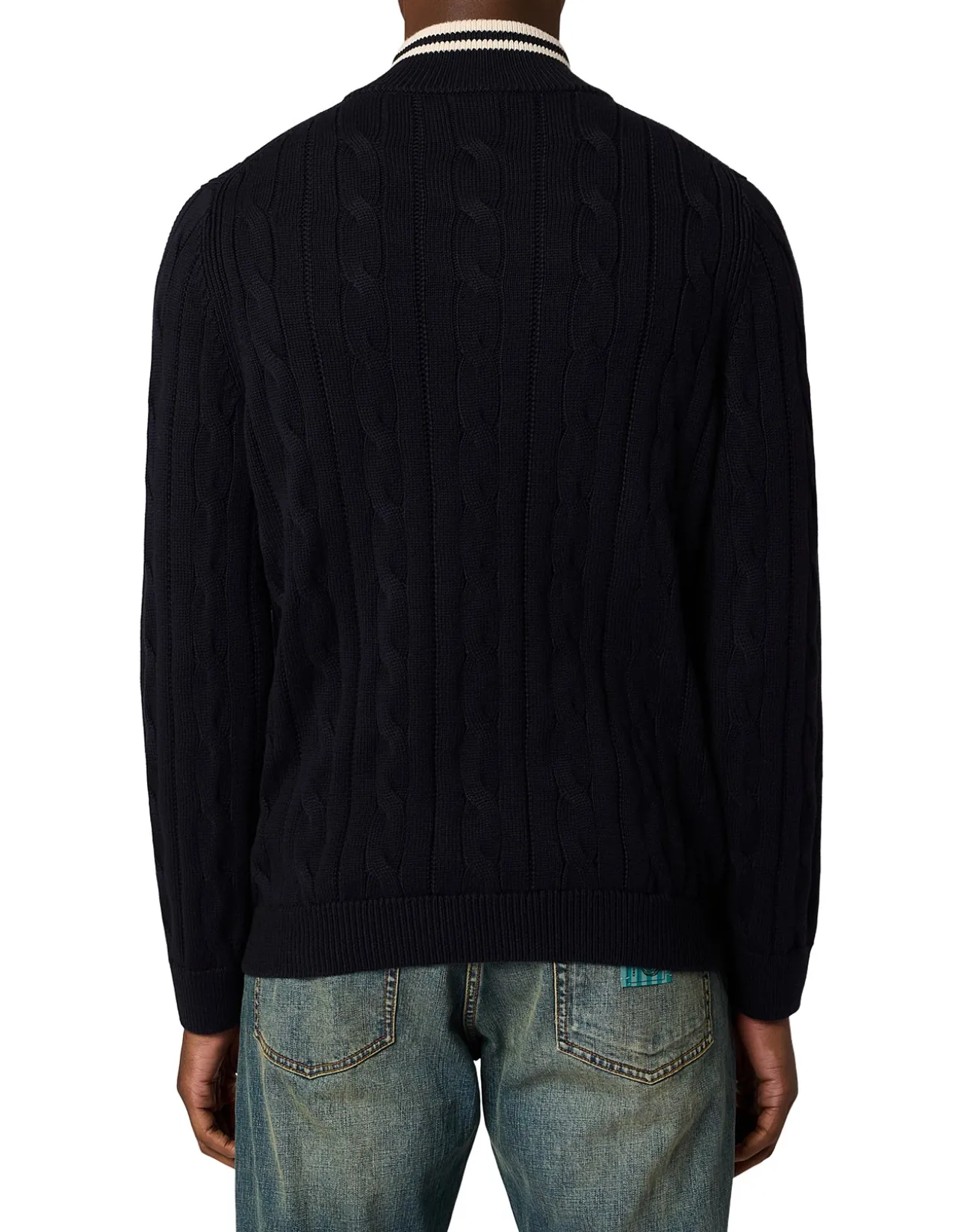 MENS SWEATER ZIP NECK