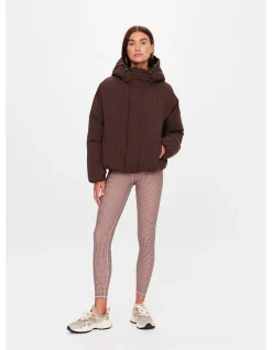 Mercer Cocoa Recycled Hooded Puffer Jacket