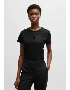 Mercerised-Cotton T-Shirt with Double B Monogram
