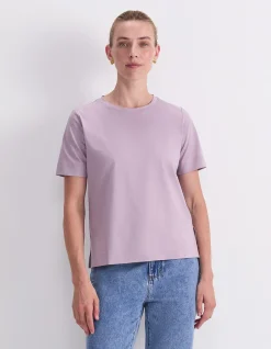 MERCERISED COTTON CREW TEE