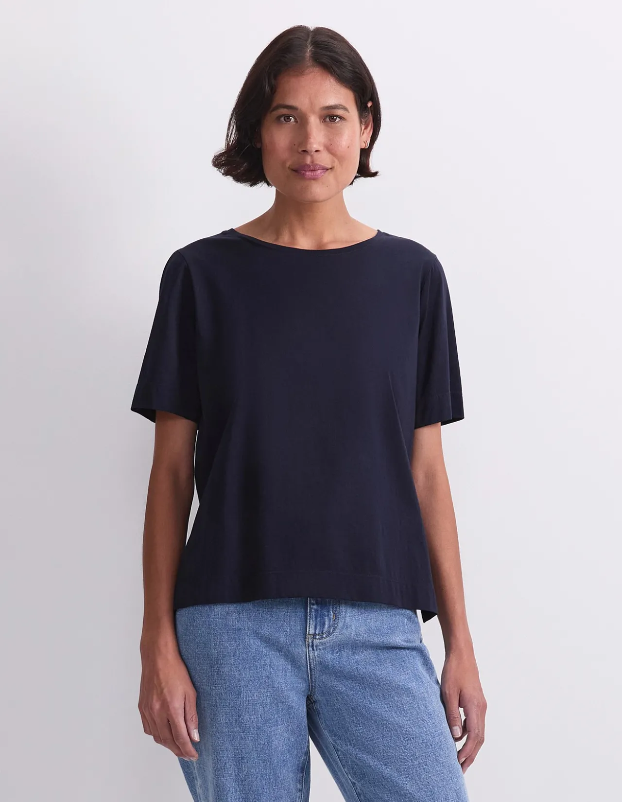 MERCERISED COTTON CREW TEE